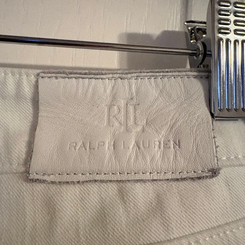Lauren Ralph Lauren Womens White Straight Leg Denim Jeans Size 14‎